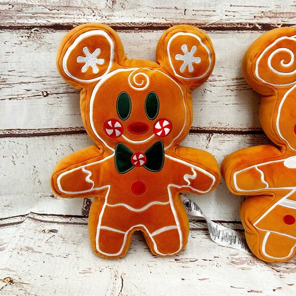 DISNEY Christmas Mickey & Minnie Gingerbread Cookie Scented Plush Set - Picture 2 of 7